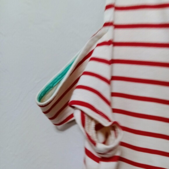 Maeve Marketa NWT Anthropologie one shoulder red striped dress sz M - Picture 13 of 13